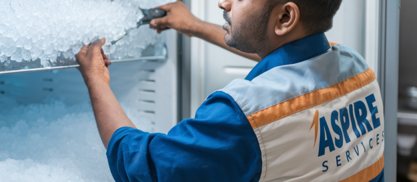 Over Cooling Freezer Repair by Aspire Services technician